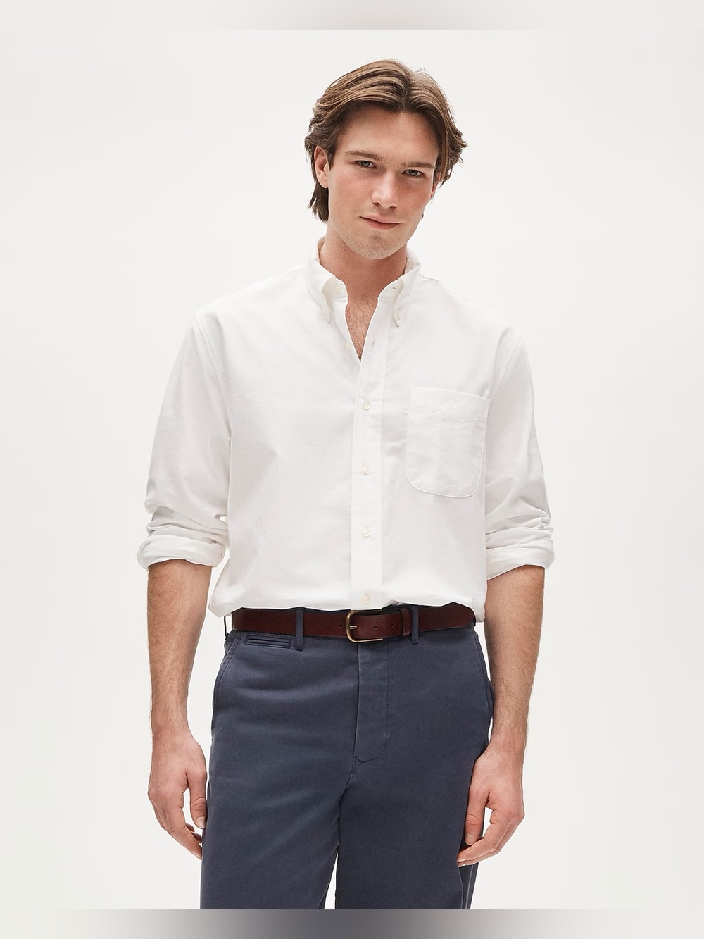 J.Crew 1983 oxford shirt in cotton in white